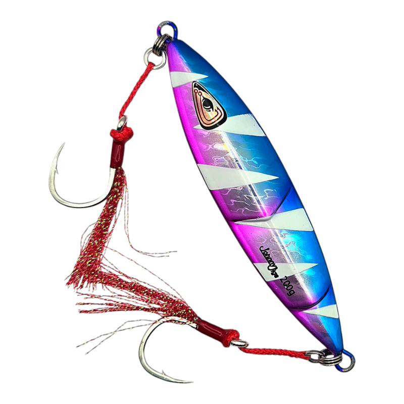 Ridged Pink and Blue Slow Pitch Jig