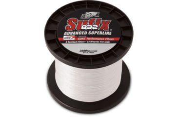 SUFIX 832 Advanced Superline 3500yd Spool - 15lb Ghost White - 20lb Ghost White - 30lb Ghost White